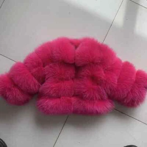 Children's Fur Jacket Real Fox Fur for Girls and Boys Aged 1-13 Years Old Kids - Picture 1 of 40