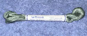 Kreinik 5.5yds Pure Silk #1846 Green Embroidery Needlework Made In France - Picture 1 of 4