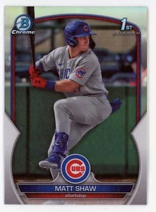 2023 Bowman Draft 1st Chrome Refractor BDC-33 Matt Shaw - Bild 1 von 2