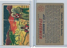 1951 Bowman, Jets, Rockets, Spacemen, #24 Fighting Off Fire Beetles