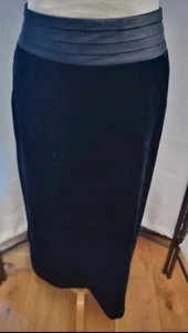 Per Una Speziale M&S Black Silk Velvet Asymmetric Hem Skirt Plus Size 18 39"... - Picture 1 of 10
