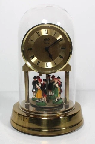 SCHATZ Quartz Dome Gold Brass Clock 6" Cover