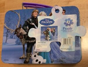 Disney Frozen Mini Puzzle Tin with Handle (63-piece) Brand New