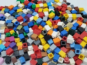 Lego Lot of 100+ Basic Bricks 1x1 Assorted Colors Classic Trans Mosaic Bulk - Picture 1 of 2