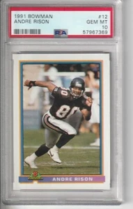1991 Bowman Football #12 Andre Rison Psa 10 - Picture 1 of 2