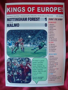 Nottingham Forest 1 Malmo 0 - Finale Coppa Europa 1979 - Stampa ricordo - Foto 1 di 1