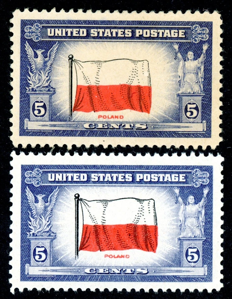 EFO 909 FLAG & FLAGPOLE SHIFTED TO LOWER RIGHT - SCARCE- COMPARE TO NORMAL BELOW - Image 1 of 2