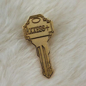 Axxess+ Key Blank Advertising Gold Tone Lapel Pin - Picture 1 of 2