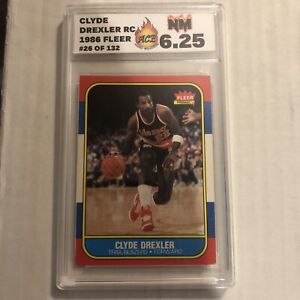 Fleer Clyde Drexler Basketball 1986-87 Season Sports Trading Cards 