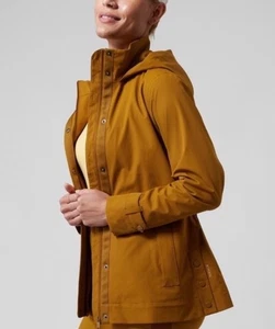 Athleta Rainout Sutro Trenchcoat Damen Gr. S Small Messing Gelb NEU - Bild 1 von 16