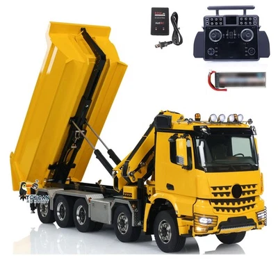 1:14 Hydraulic 10x10 RC Roll on/off Dumper Tipper Truck W/ 3-speed Gearbox Crane - Image 1 of 4