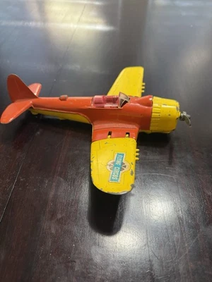 Avión diecast Hubley Kiddie Toy 495 naranja y amarillo Foto 1 de 4