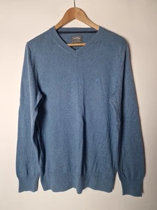 Fat Face Blue Cashmere & Cotton Blend Lightweight Jumper Men’s M - Picture 1 of 4