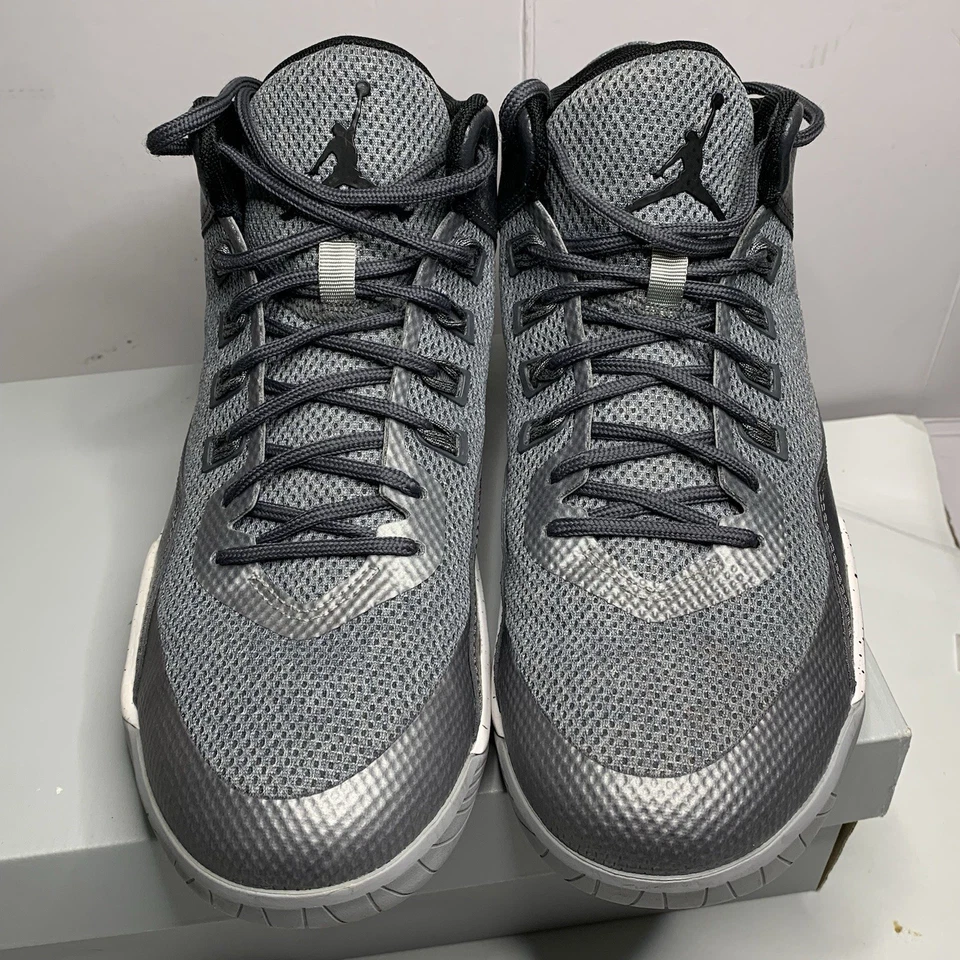 Jordans Para Hombres 9 Gris Elevado Alto 2 Medio Top Baloncesto Informal Gimnasio Escuela Zapatos Foto 1 de 4