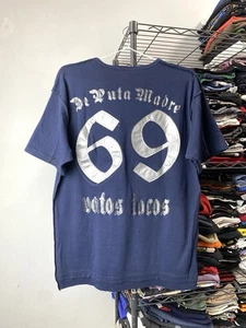 Rare Y2K De Puta Madre 69 Porn Star T Shirt Hook Ups Blue L Size - Picture 1 of 7