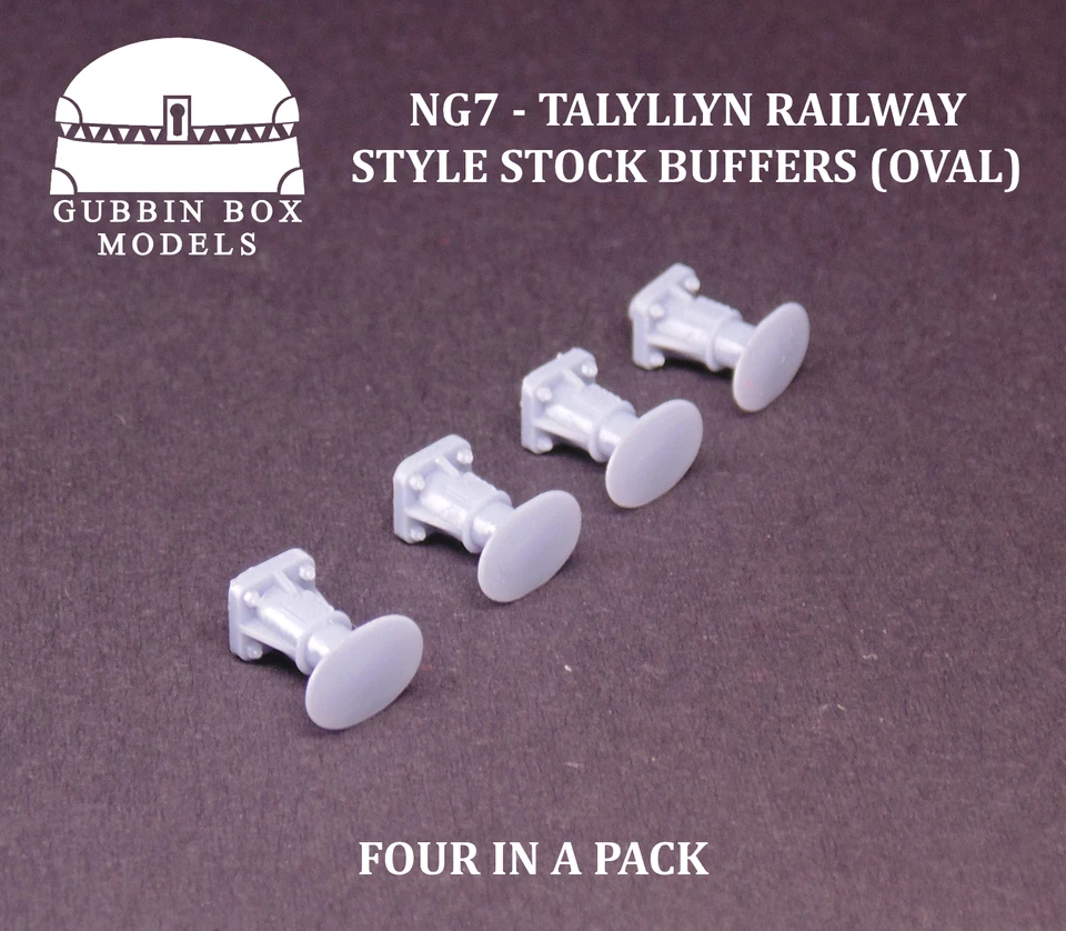 NG7 Talyllyn Railway Stock Style Buffers (Oval) - 0-16.5 Gauge - Image 1 of 1