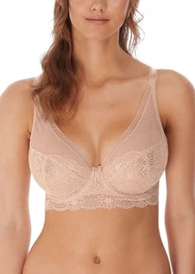 FREYA Size 34C Expression High Apex Bra Natural Beige Floral Lace Bra NEW - Picture 1 of 17