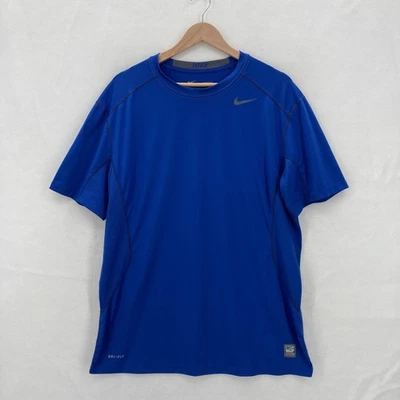 Camisa Nike Para Hombres XL Azul Pro Combate Dri-FIT Ajustada Entrenamiento Atlético MMA UFC Gimnasio Foto 1 de 4