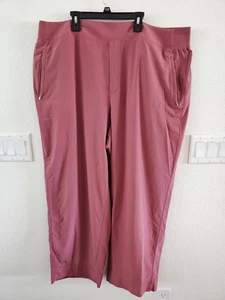 Athleta Brooklyn Heights High-Rise Wide Leg Pants Rose Berry Color Size 22 - Picture 1 of 10