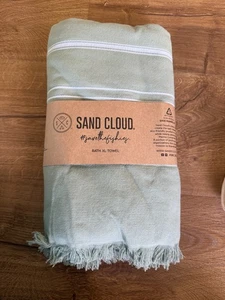 Single Sand Cloud Bad Terra Handtuch 36"x67" - Farbe Salbei gestreift BRANDNEU - Bild 1 von 2