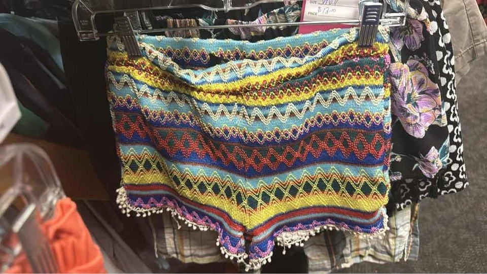 Pantalones Cortos Para Mujer S Colorido Geométrico Tejido Malla Azteca Boho Tribal Foto 1 de 1