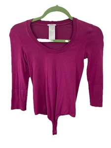 WOLFORD Pink Bodysuit Long Sleeve Modal Elastane Blend Stretch Size XS - Picture 1 of 7