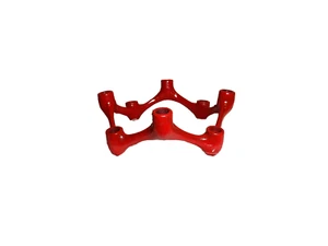 RED CANDLE HOLDER for 1/4-1/2" CANDLES circular holds (off E) - Picture 1 of 1