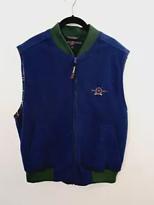 Tommy Hilfiger Golf Vintage Men's Blue Lined Fleece Vest In Size Medium - Picture 1 of 6