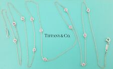 Tiffany & Co Elsa Peretti® 1.3 Pink Sapphire Color by the Yard® Sparkle Necklace