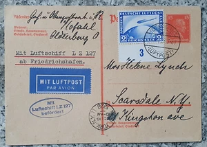 Zeppelinpost - Graf Zeppelin LZ 127 - Amerikafahrt 1928, - Bild 1 von 2