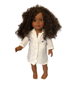 my life As A Scientist 18” african american Posable doll  Beautiful Curly Hair