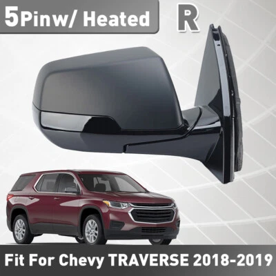 Mirror W/Power Heated 5Pin For Chevrolet Traverse 2018-2019 Right Side Primed - Image 1 of 4