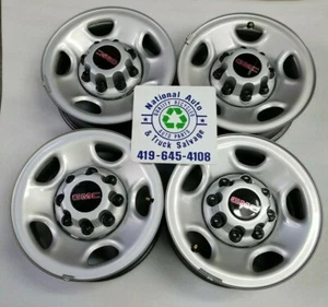 03-18 GMC Savanna 2500/3500 01-10 GMC Sierra 2500/3500 16" OE Gray Steel Wheels - Picture 1 of 10