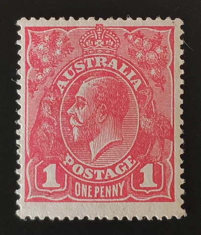 AUSTRALIA. GV 1914 1d die 2 Carmine-Red (shades). P 14.25 x 14. Very fine mint Cover