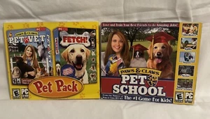 Paws & Claws Pet School & Pet Pack PC Games Windows 2000/XP/Vista New Sealed - Picture 1 of 2