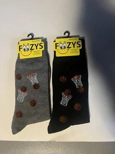 2 paia di calzini equipaggio da uomo novità per equipaggio Foozys a tema palla B Hoopfest - Foto 1 di 1