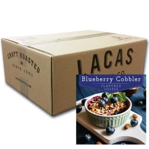 Café molido con sabor Lacas, paquetes fraccionarios (24x2,5 oz, Blueberry Cobbler) - Imagen 1 de 5