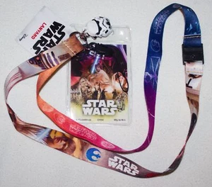 Star Wars Classic Character Images Lanyard w/ Image Badge Holder & Helmet Dangle - Picture 1 of 1