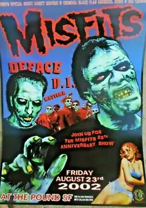 Locandina concerto concerto The Misfits originale 8/23/2002 25° anniversario concerto frisco - Foto 1 di 2