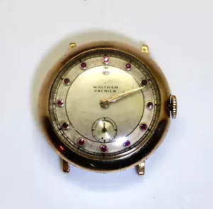 Reloj Waltham HUBBARD 13 Rubíes Marcadores 21J Oro Rosa 14K RARO, FUNCIONA - Imagen 1 de 4