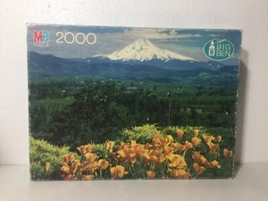 1985 Milton Bradley 2000pc Puzzle Super Big Ben Mt. Hood Oregon VTG - Picture 1 of 7