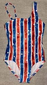 Cat & Jack Girl Size Small (6-6x) Stars & Stripes One Piece Swimsuit - Picture 1 of 4