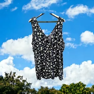 Romper Jumpsuit Sleeveless V-Neck Women's Size 2X ️Floral Teen Casual Shorts * - Picture 1 of 4