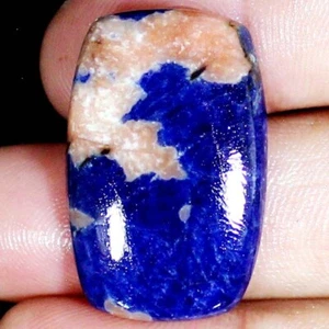 Top Quality 34.80CTS 22X34X5mm 100% Natural Blue Sodalite Cushion Shape Gemstone - Picture 1 of 9