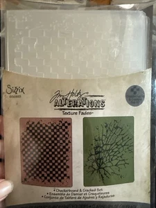 Carpeta de Grabado Sizzix Tim Holtz Colección Alteraciones Textura Desvanecimientos - Imagen 1 de 3