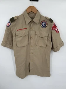Boy Scouts of America Cub Scout Uniform Youth Shirt Vented Large 100% Polyester - Picture 1 of 6