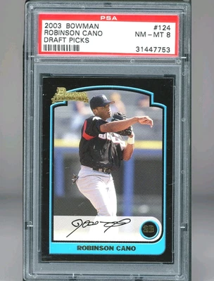 Bowman 2003 - Robinson Cano (RC) Rookie Draft Picks #124 PSA 8 Foto 1 de 2