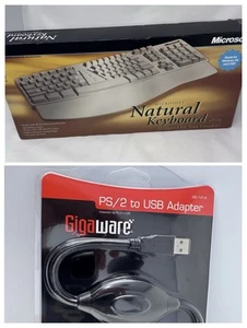 Microsoft Natural Keyboard Elite Ergonomic Split Keyboard W/ Usb P/S2 Adapter - Photo 1/17