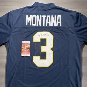 Handsigniertes/signiertes JOE MONTANA Notre Dame blau College Football Trikot JSA COA - Bild 1 von 7