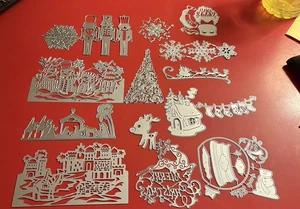 Alberi di Natale 15ct Natività Inverno Tema Festività Metallo Taglio Carta Fustelle Sizzix - Foto 1 di 6